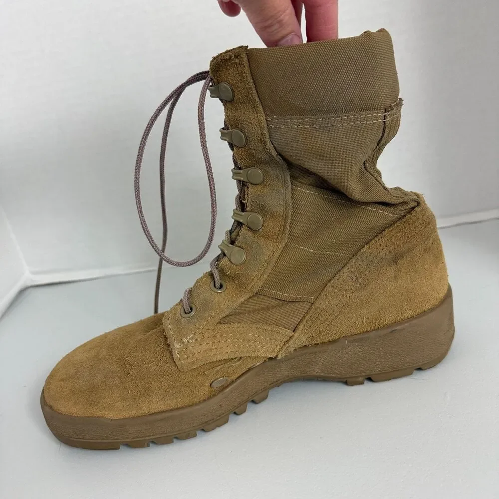 McRae Mil-Spec Hot Weather Coyote Combat Boots Vibram Sierra Outsole Size 5.5 W
